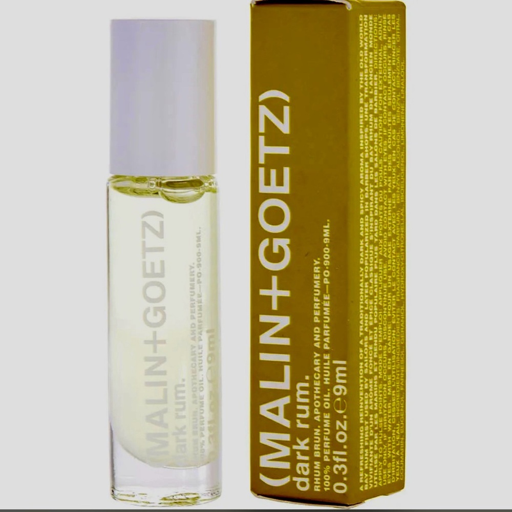 New MALIN+GOETZ Dark Rum Perfume Oil Roller bottle 0.3 oz 9ml Full Size NIB